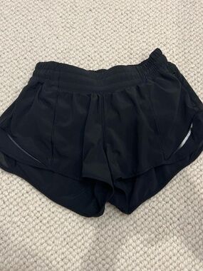 Black Lululemon Hotty hot shorts